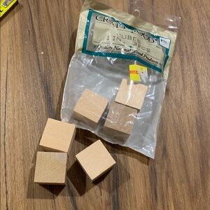Vintage Wooden 1” crafting blocks of wood